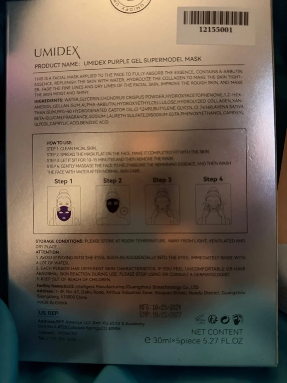 Peace Out -Overnight Bio-Collagen Recovery Mask 
& Umidex - supermodel mask. - Picture 4 of 4